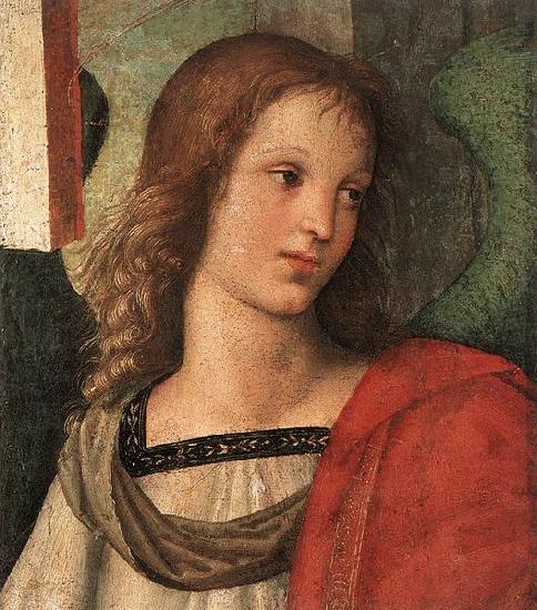 RAFFAELLO Sanzio Angel fragment of the Baronci Altarpiece oil painting picture